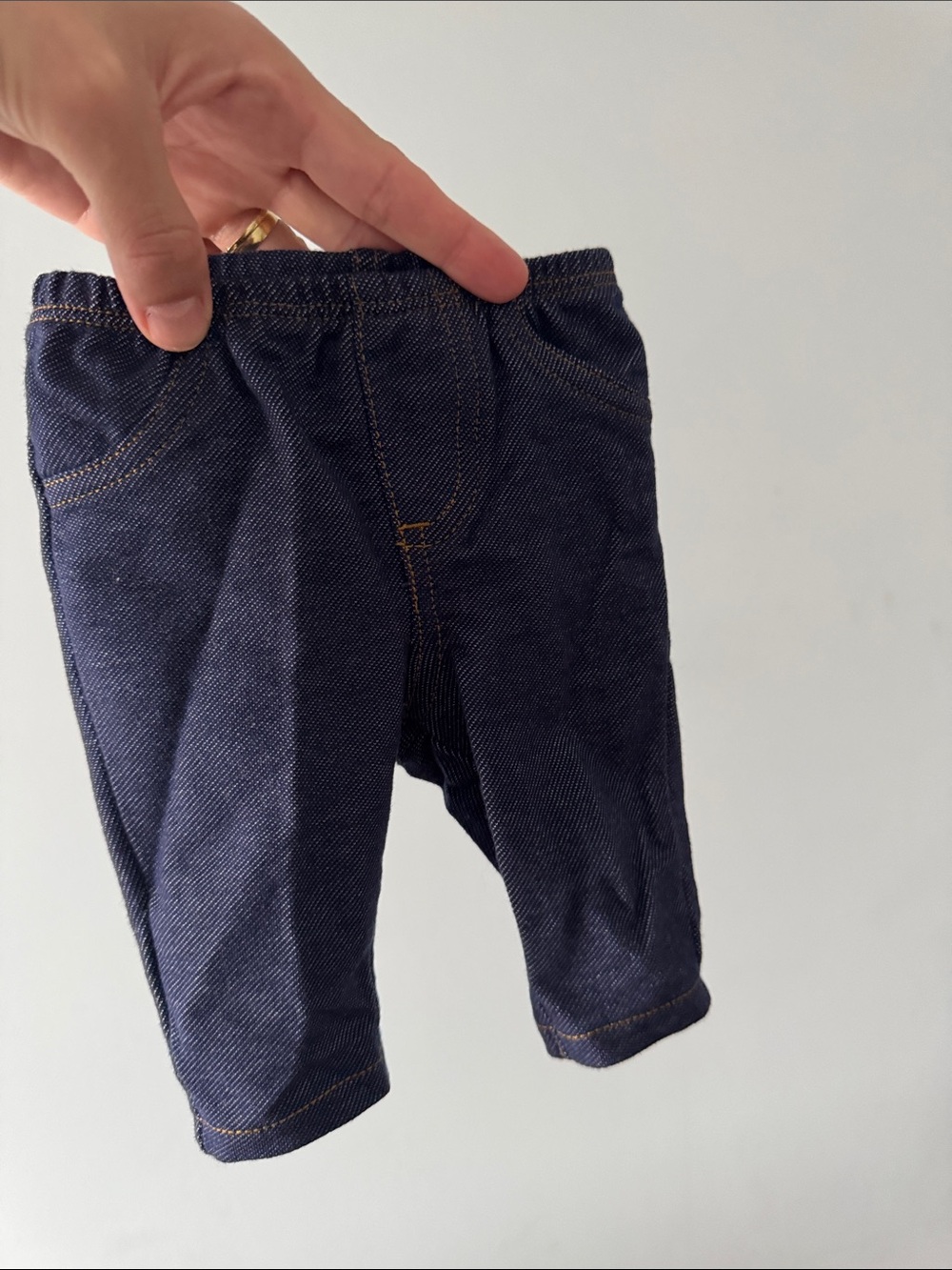 Carter's Dark Navy Knit Denim Leggings